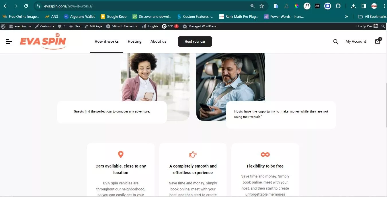 evaspin 2 hotel booking website