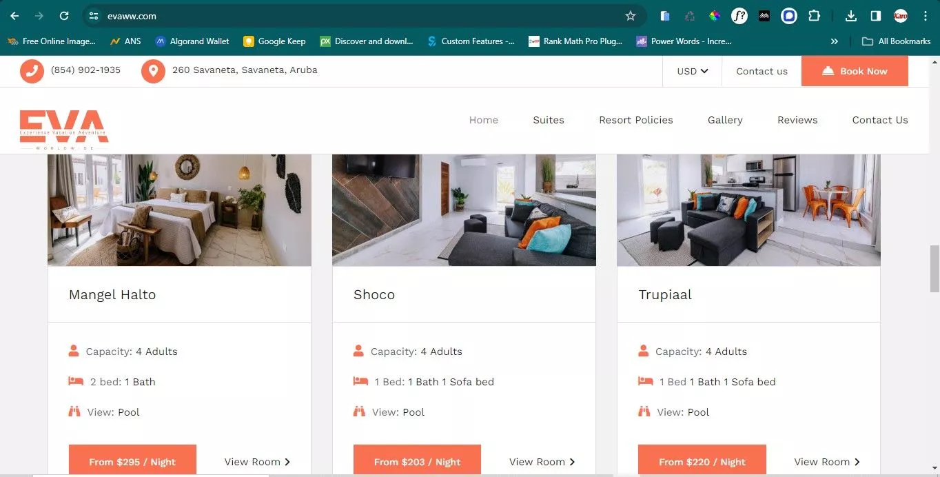 evaww 1 hotel booking website