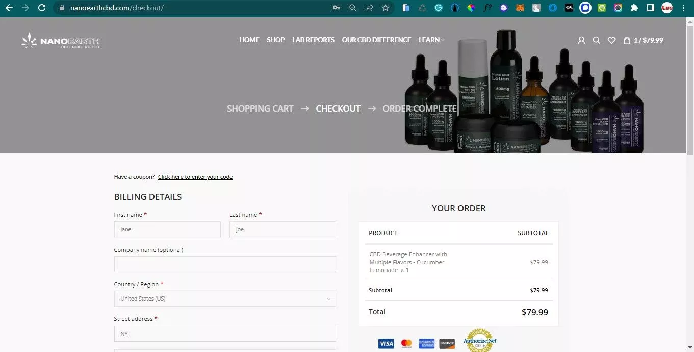 E-commerce website